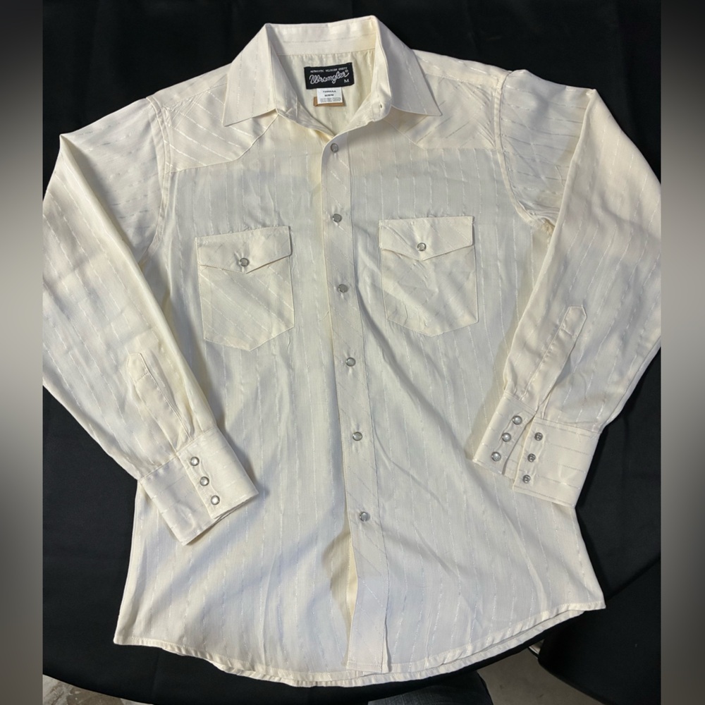 Wrangler Men's Cream Button Down Shirt
